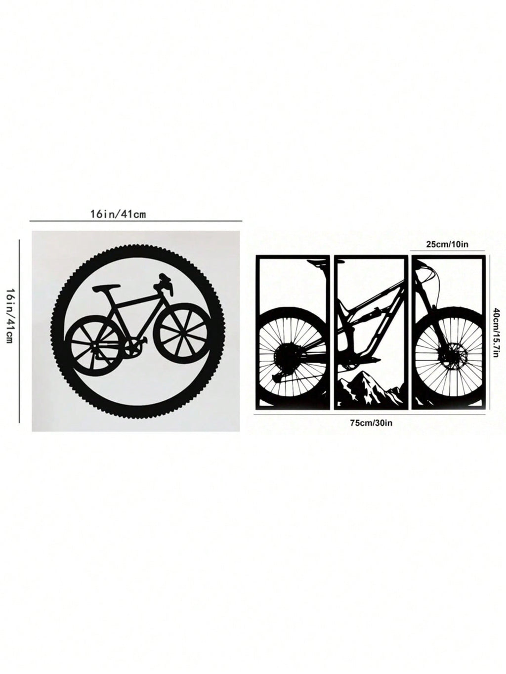 3pcs Mountain Bike/Musical Instruments Music Style Metal Wall Decor Home Living Room Office Music Classroom Restaurant Hanging Outdoor and Indoor Wall Decor，Suitable for modern home decor