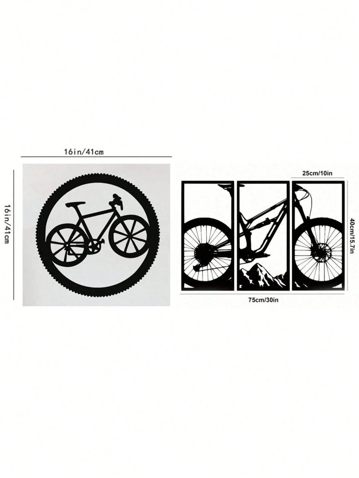 3pcs Mountain Bike/Musical Instruments Music Style Metal Wall Decor Home Living Room Office Music Classroom Restaurant Hanging Outdoor and Indoor Wall Decor，Suitable for modern home decor