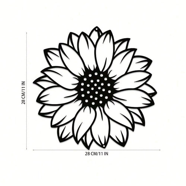 3pcs Sunflower Metal Wall Art - Rustic Garden Decor for Indoor/Outdoor Use, Perfect for Living Room, Bedroom, Terrace, Porch, Fence Hanging, No Power Needed, Garden Wall Art | Sunflower Design