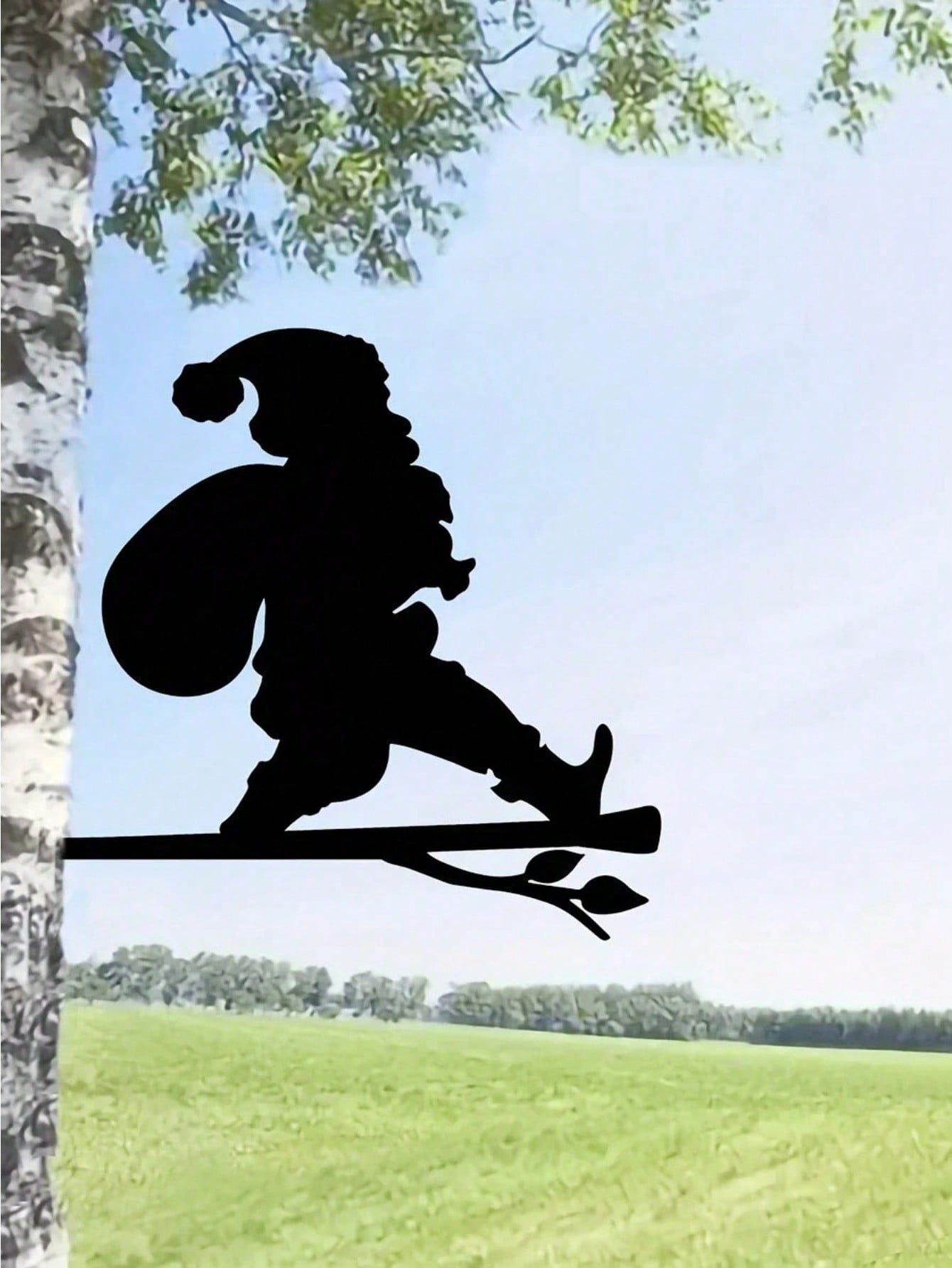 "Metal Garden Gnome Statue - Outdoor Yard Art Decor For Garden, Lawn, Backyard - Weather-Resistant Tree Decoration - Unique Gardening Gift"Suitable For Garden,Jardin,Garten,Garden Decor,Holiday Essentials, Century Old Baking Paint Process, High-Quality Ma