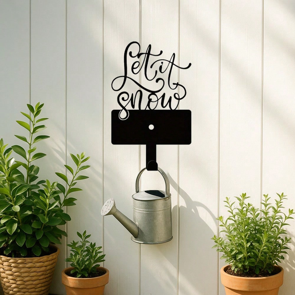 1 "snow" pattern multi-functional metal hook, wall-mounted multi-functional storage hook, suitable for kitchens, bedrooms, porches and other places. Multi-purpose storage hook, can hang clothes, bags and keys.