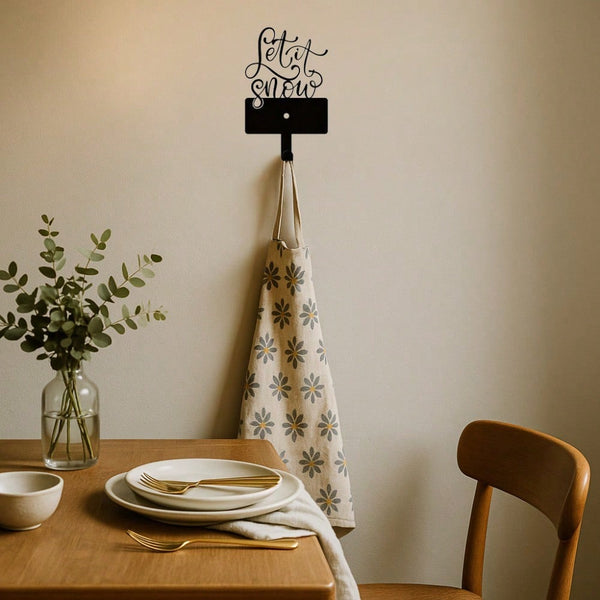 1 "snow" pattern multi-functional metal hook, wall-mounted multi-functional storage hook, suitable for kitchens, bedrooms, porches and other places. Multi-purpose storage hook, can hang clothes, bags and keys.