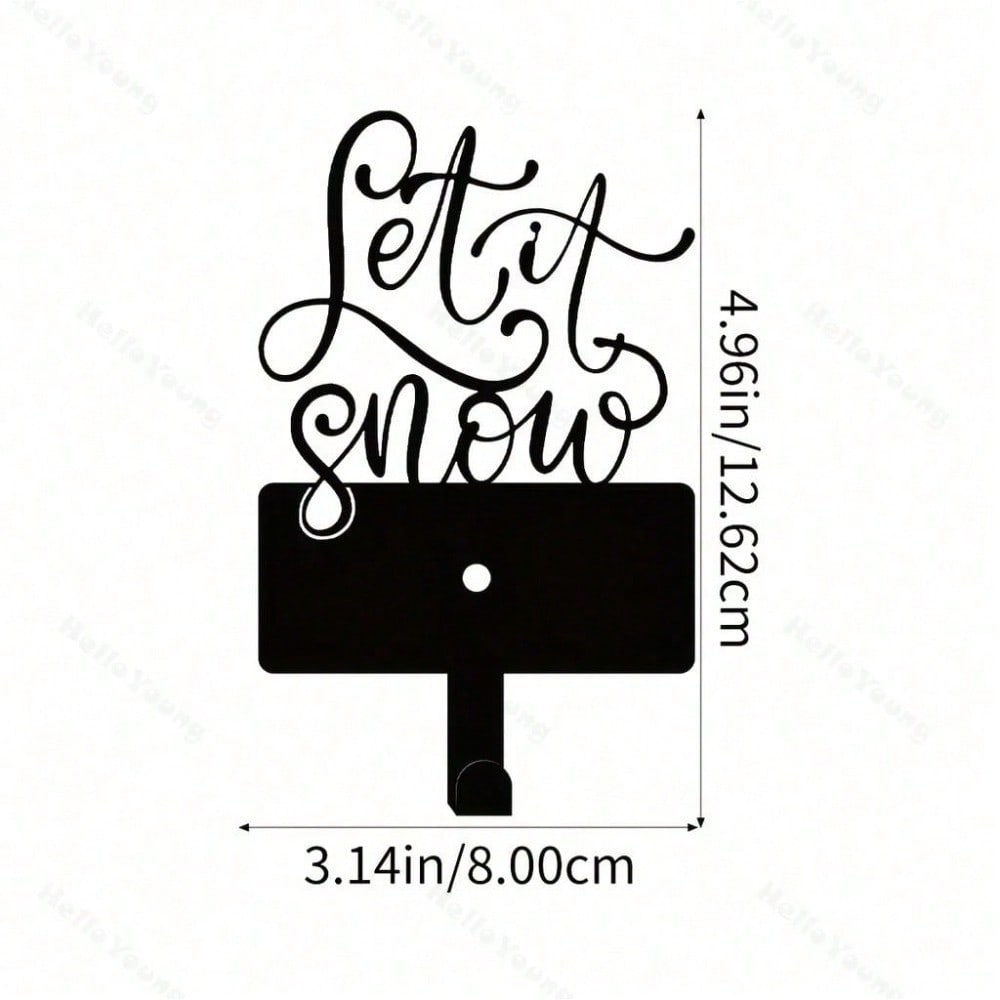 1 "snow" pattern multi-functional metal hook, wall-mounted multi-functional storage hook, suitable for kitchens, bedrooms, porches and other places. Multi-purpose storage hook, can hang clothes, bags and keys.