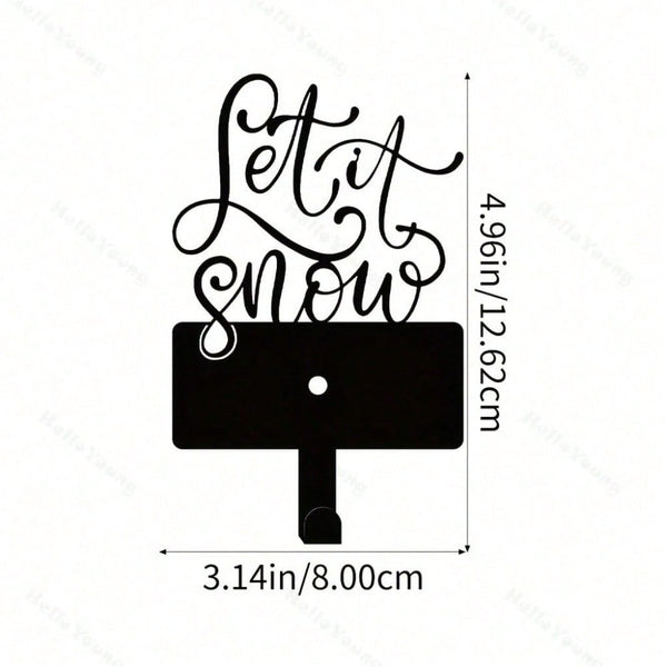 1 "snow" pattern multi-functional metal hook, wall-mounted multi-functional storage hook, suitable for kitchens, bedrooms, porches and other places. Multi-purpose storage hook, can hang clothes, bags and keys.