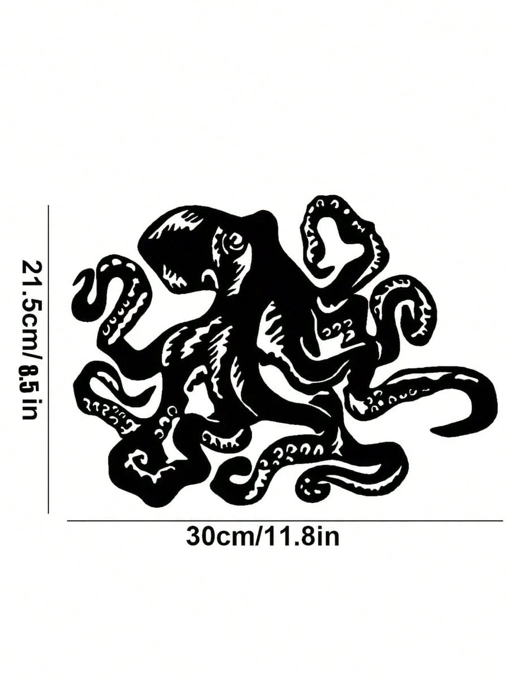 1 piece marine themed wall decoration - metal octopus ornament with matte finish. Suitable for bathroom and children's room decoration. Suitable for modern home decoration, home decoration, room decoration, bedroom decoration