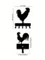 1 PC, Country Chic Decor Midnight Rooster Wall Hook - Matte Black Farm Metal Hanger With Comb Texturing | Rustic Organizer For Keys & Aprons , Applicable To Multiple Areas Such As Lounges And Sleeping Quarters.
