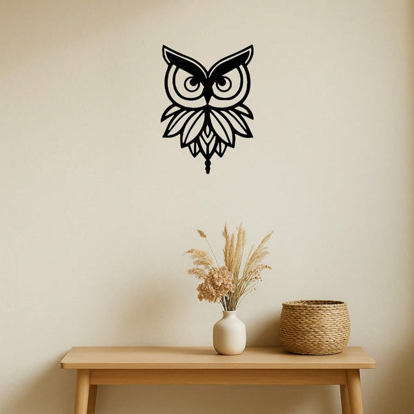1 件 Egal 猫头鹰金属墙饰 - 手工锻造铁艺装饰品，耐候性强，室内/室外皆宜。适用于现代家居装饰、家居装饰、房间装饰、卧室装饰、浴室装饰，防水、防锈、经久耐用，墙面装饰