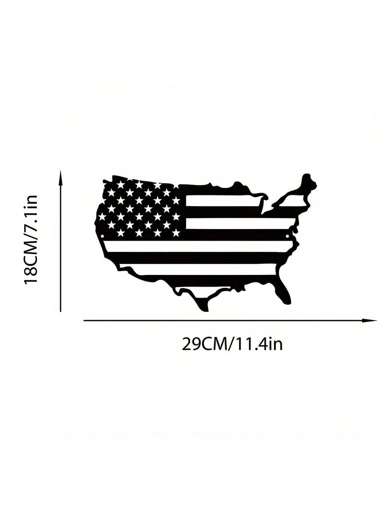 1 PC America Flag Metal Wall Art, United States Map Metal Wall Decor, Patriotic Wall Art America Map, American Flag, Us Map. Suitable For Modern Home Decor, Home Decoration