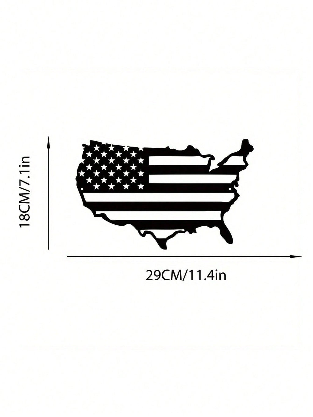 1 PC America Flag Metal Wall Art, United States Map Metal Wall Decor, Patriotic Wall Art America Map, American Flag, Us Map. Suitable For Modern Home Decor, Home Decoration
