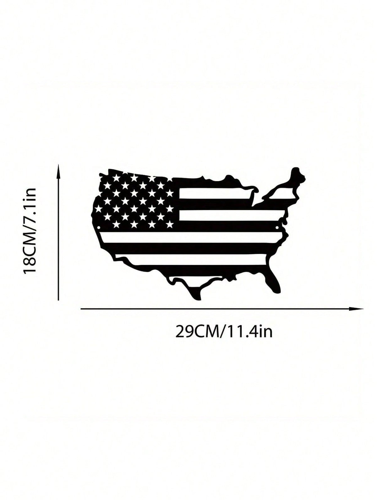 1 PC America Flag Metal Wall Art, United States Map Metal Wall Decor, Patriotic Wall Art America Map, American Flag, Us Map. Suitable For Modern Home Decor, Home Decoration