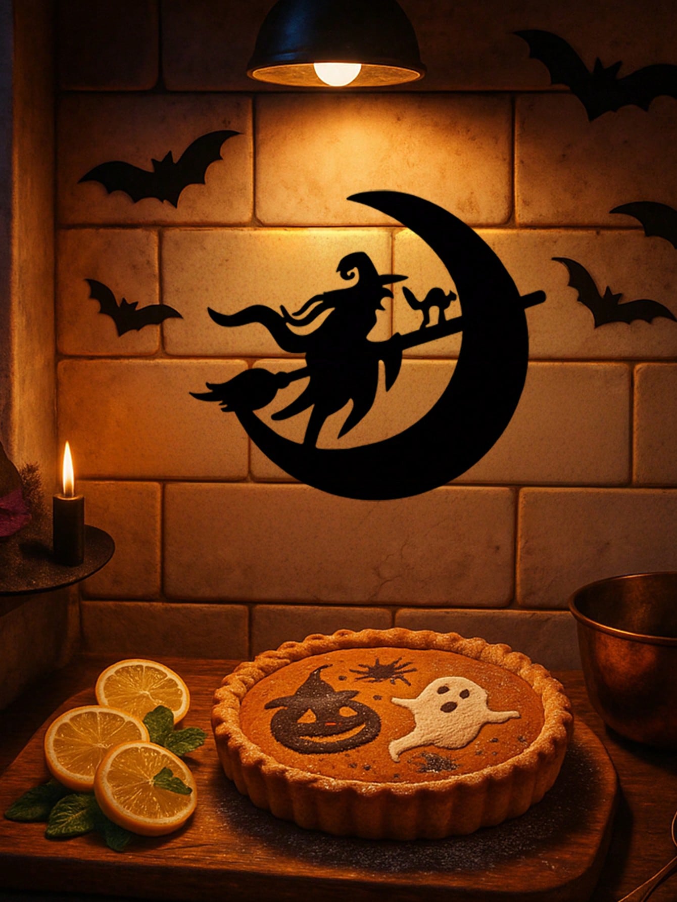 Enchant Your Space With This Exquisite Witch And Moon Metal Wall Art! Crafted With Intricate Details, This Stunning Decor Piece Adds Mystical Charm To Bedrooms, Studies, Or Any Living Area.