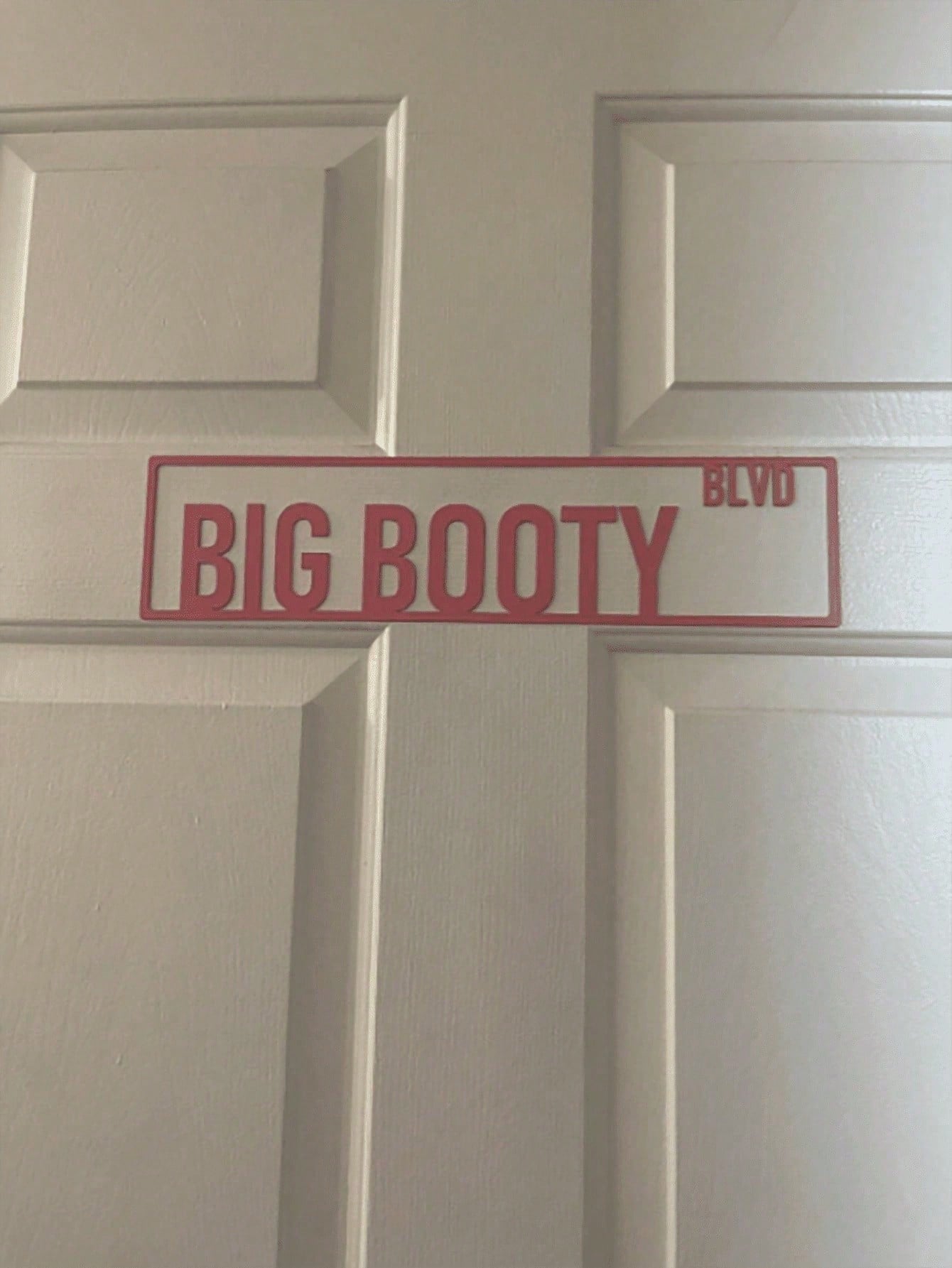 1pc Personalized Pink Aluminum Street Sign, "Big Booty" - Custom Home Decor For Door,Home Decor ,Room Decor,Wall Decor