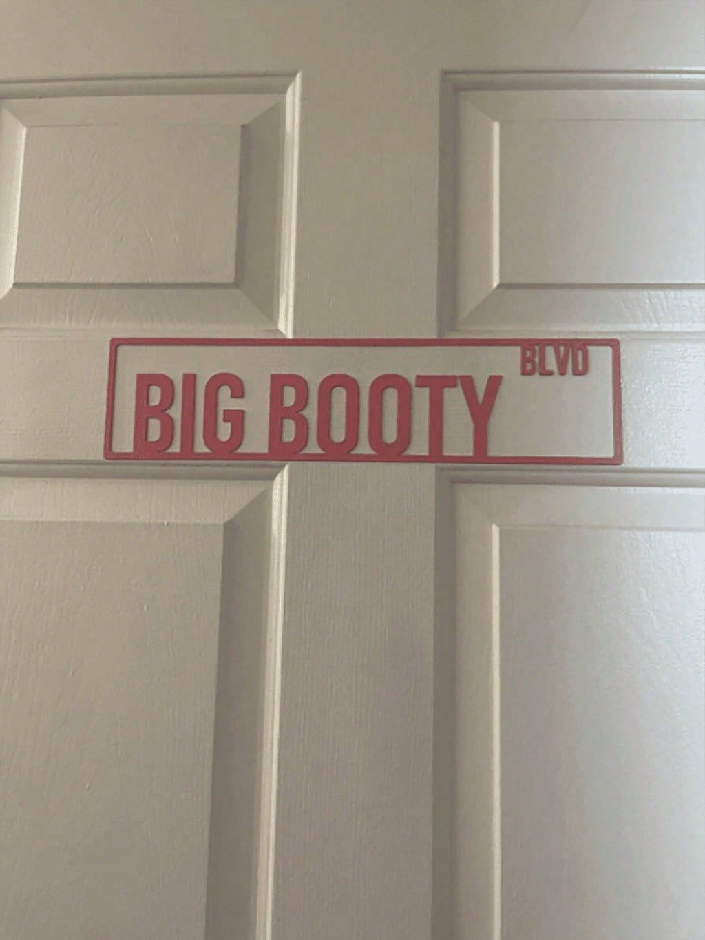 1pc Personalized Pink Aluminum Street Sign, "Big Booty" - Custom Home Decor For Door,Home Decor ,Room Decor,Wall Decor
