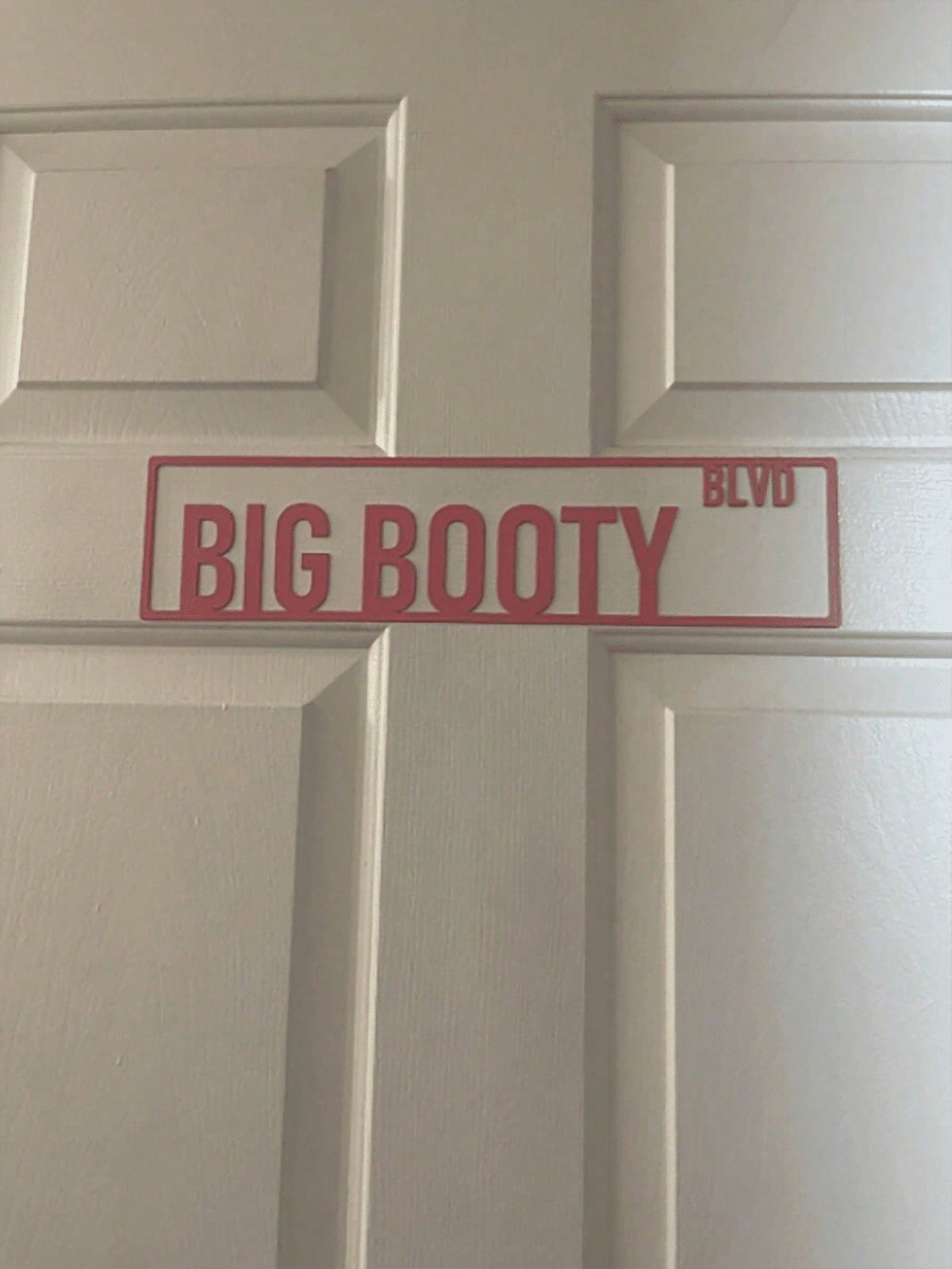 1pc Personalized Pink Aluminum Street Sign, "Big Booty" - Custom Home Decor For Door,Home Decor ,Room Decor,Wall Decor
