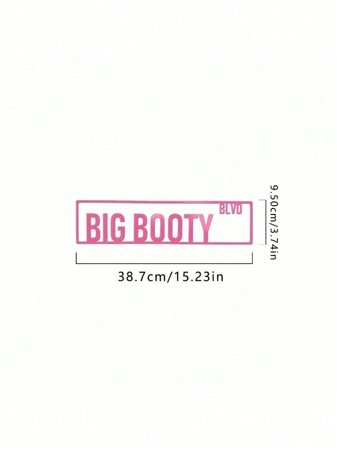 1pc Personalized Pink Aluminum Street Sign, "Big Booty" - Custom Home Decor For Door,Home Decor ,Room Decor,Wall Decor