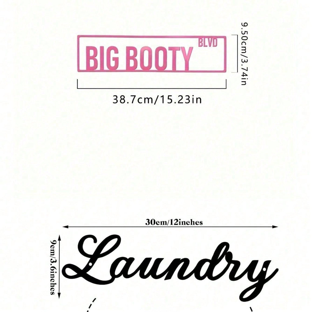 1pc Personalized Pink Aluminum Street Sign, "Big Booty" - Custom Home Decor For Door,Home Decor ,Room Decor,Wall Decor