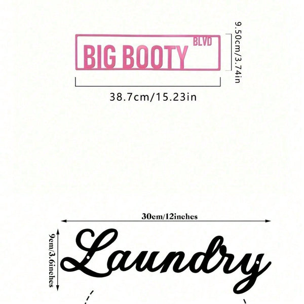 1pc Personalized Pink Aluminum Street Sign, "Big Booty" - Custom Home Decor For Door,Home Decor ,Room Decor,Wall Decor