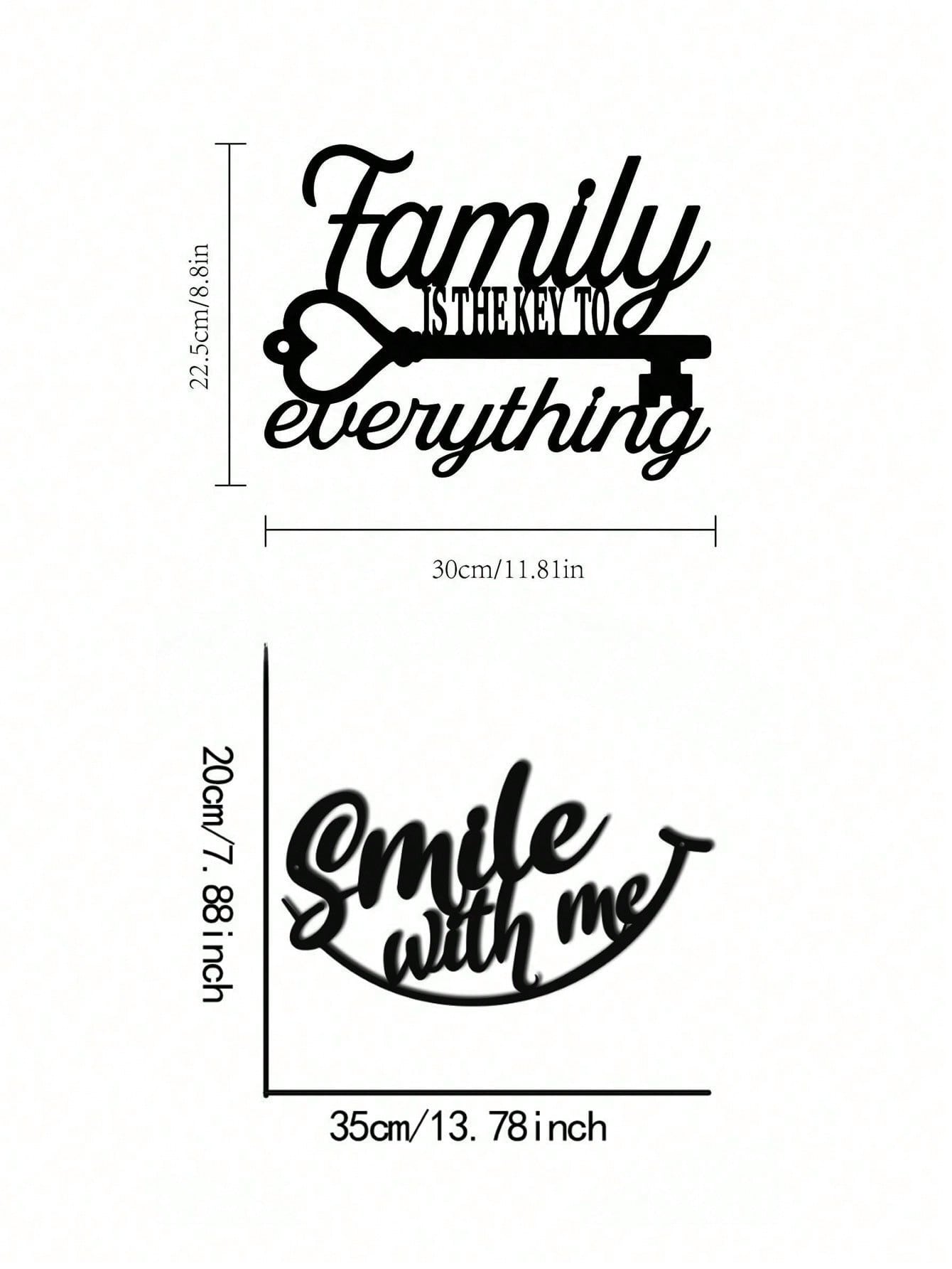 1 PC Positive Affirmation Iron Wall Art - "Smile With Me" Black Metal Sign With Distressed Finish, Uplifting Decor For Living Room Entryway, Therapy Grade Emotional Decor Gift, Suitable For Christmas, Halloween, Thanksgiving, Valentine's Day Gifts