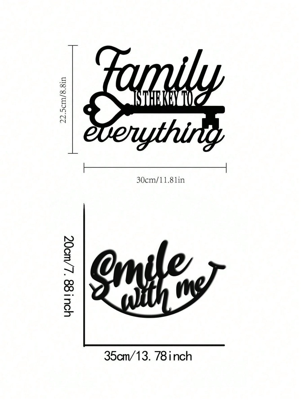 1 PC Positive Affirmation Iron Wall Art - "Smile With Me" Black Metal Sign With Distressed Finish, Uplifting Decor For Living Room Entryway, Therapy Grade Emotional Decor Gift, Suitable For Christmas, Halloween, Thanksgiving, Valentine's Day Gifts