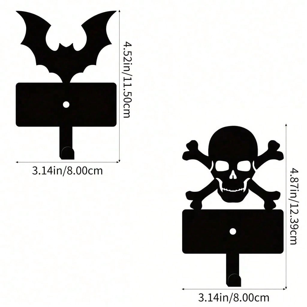 1 Scary Halloween Bat Keychain - Durable metal key holder with a cute vampire bat design. Perfect for organizing keys, belts, wallets, waistbands, umbrellas, and towels. Add a playful and practical Halloween decoration to your space. Suitable for modern h