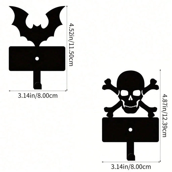 1 Scary Halloween Bat Keychain - Durable metal key holder with a cute vampire bat design. Perfect for organizing keys, belts, wallets, waistbands, umbrellas, and towels. Add a playful and practical Halloween decoration to your space. Suitable for modern h