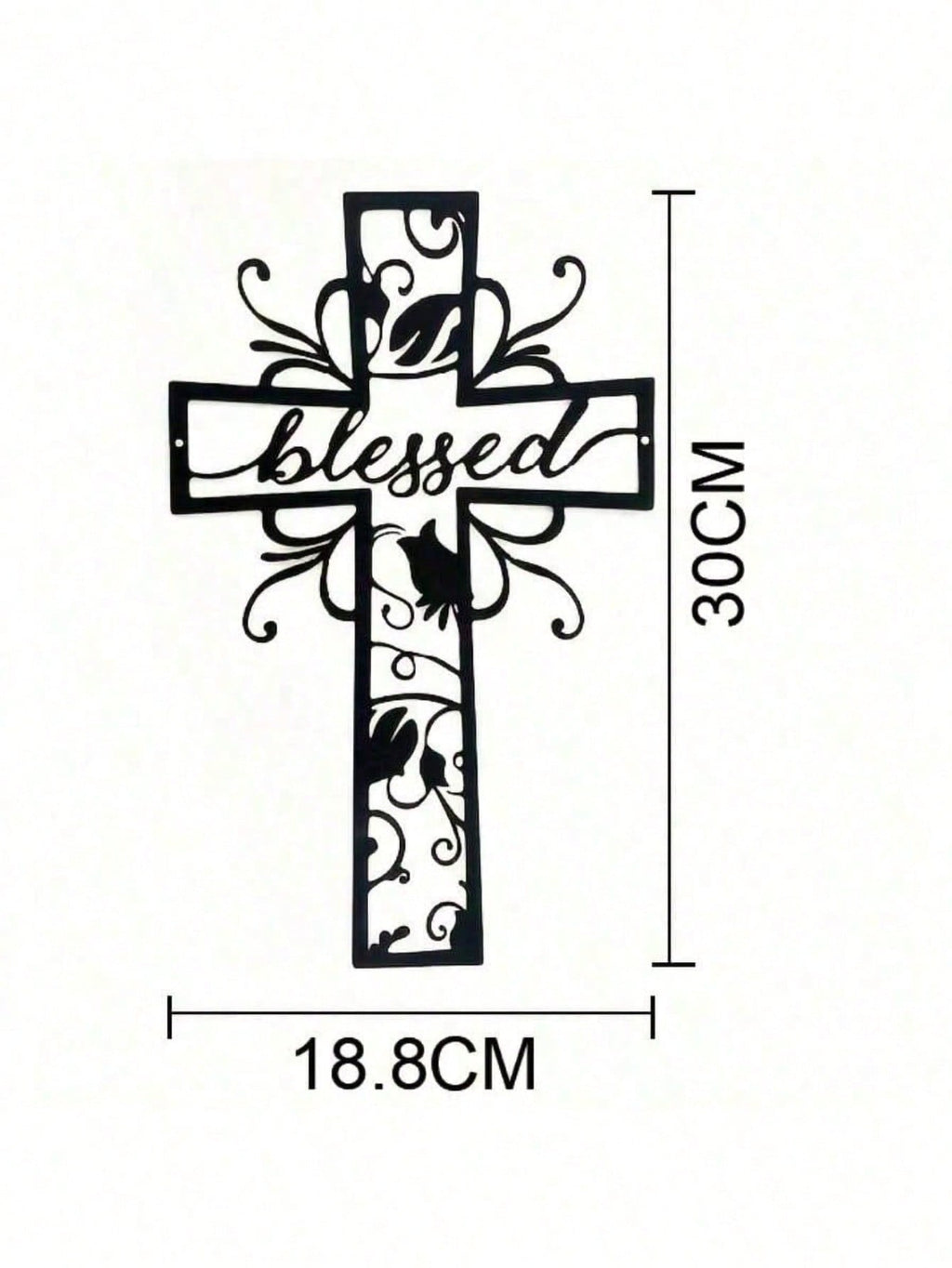 1 piece of metal cross wall decoration - home decoration, love theme, suitable for home, office, kitchen - Valentine's Day, New Year, Easter outdoor wall decoration, suitable for modern home decoration, home decoration, room decoration.