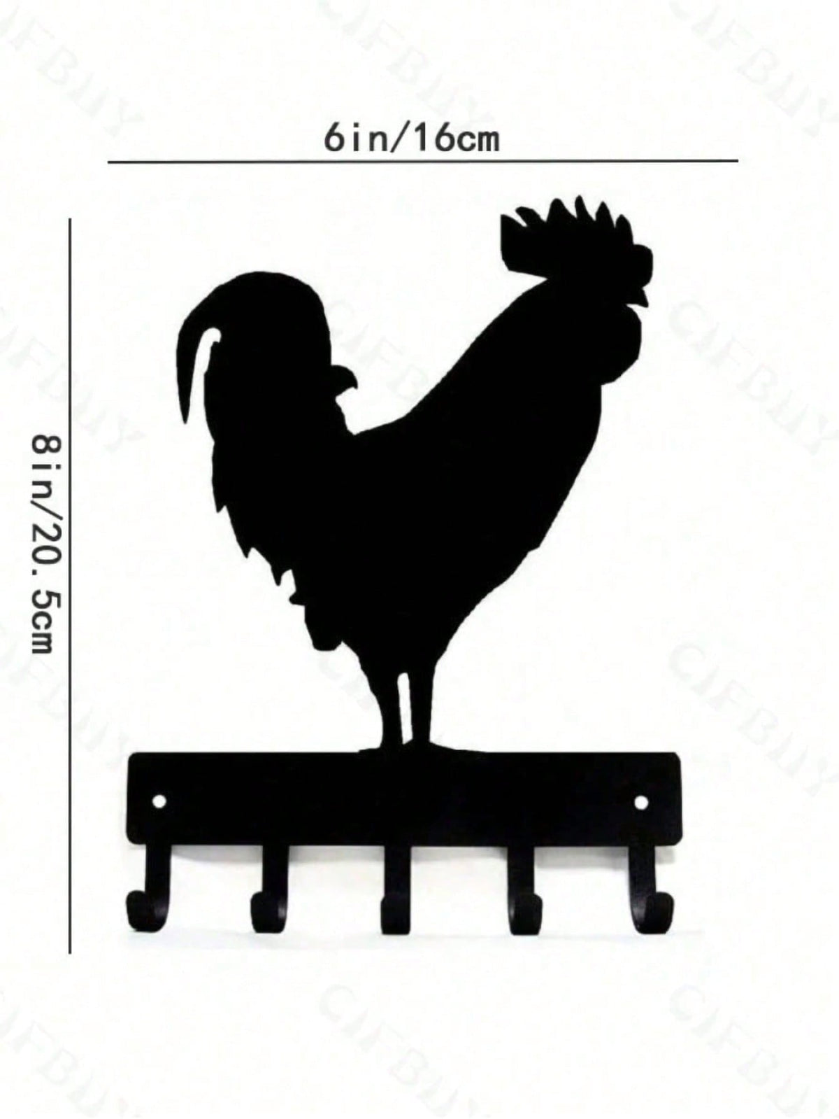 1 PC Country Chic Decor Midnight Rooster Wall Hook - Matte Black Farm Metal Hanger with Comb Texturing | Rustic Organizer for Keys & Aprons , applicable to multiple areas such as lounges and sleeping quarters.Suitable for Christmas, Halloween, Thanksgivin