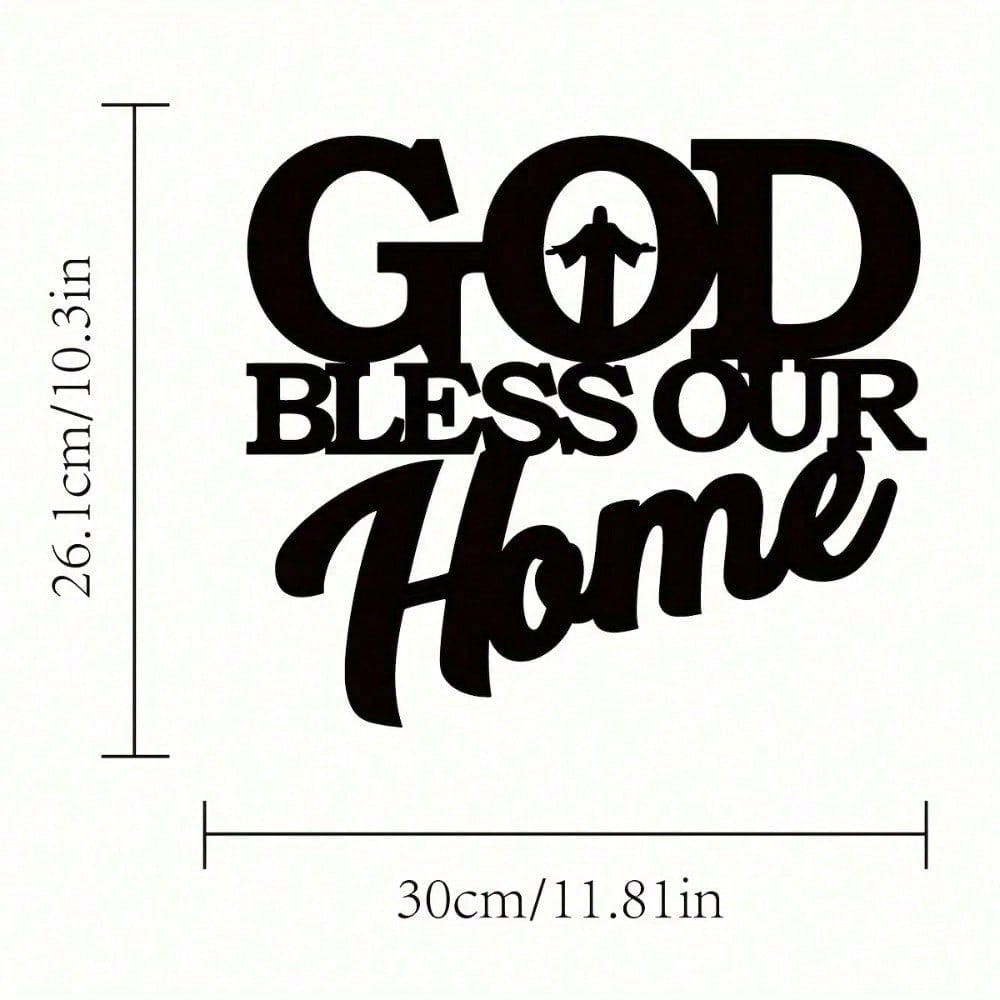 Inspirational metal wall art featuring an engraved poem. A unique decorative piece perfect for living rooms, bedrooms, or offices. Ideal as an Easter gift or modern home accent, blending faith with contemporary design,Suitable for modern home decor, home Secondary image