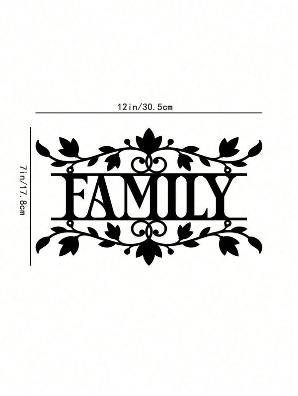 1pc "Family with Leaves" Wall Art Elevate your bedroom, living room, or bathroom with this modern home decor piece. Crafted from premium waterproof and rust-resistant materials, it combines stylish elegance with lasting durability for any space,Suitable f