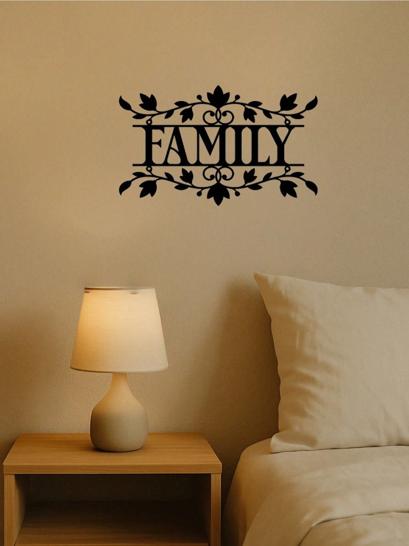 1pc "Family with Leaves" Wall Art Elevate your bedroom, living room, or bathroom with this modern home decor piece. Crafted from premium waterproof and rust-resistant materials, it combines stylish elegance with lasting durability for any space,Suitable f