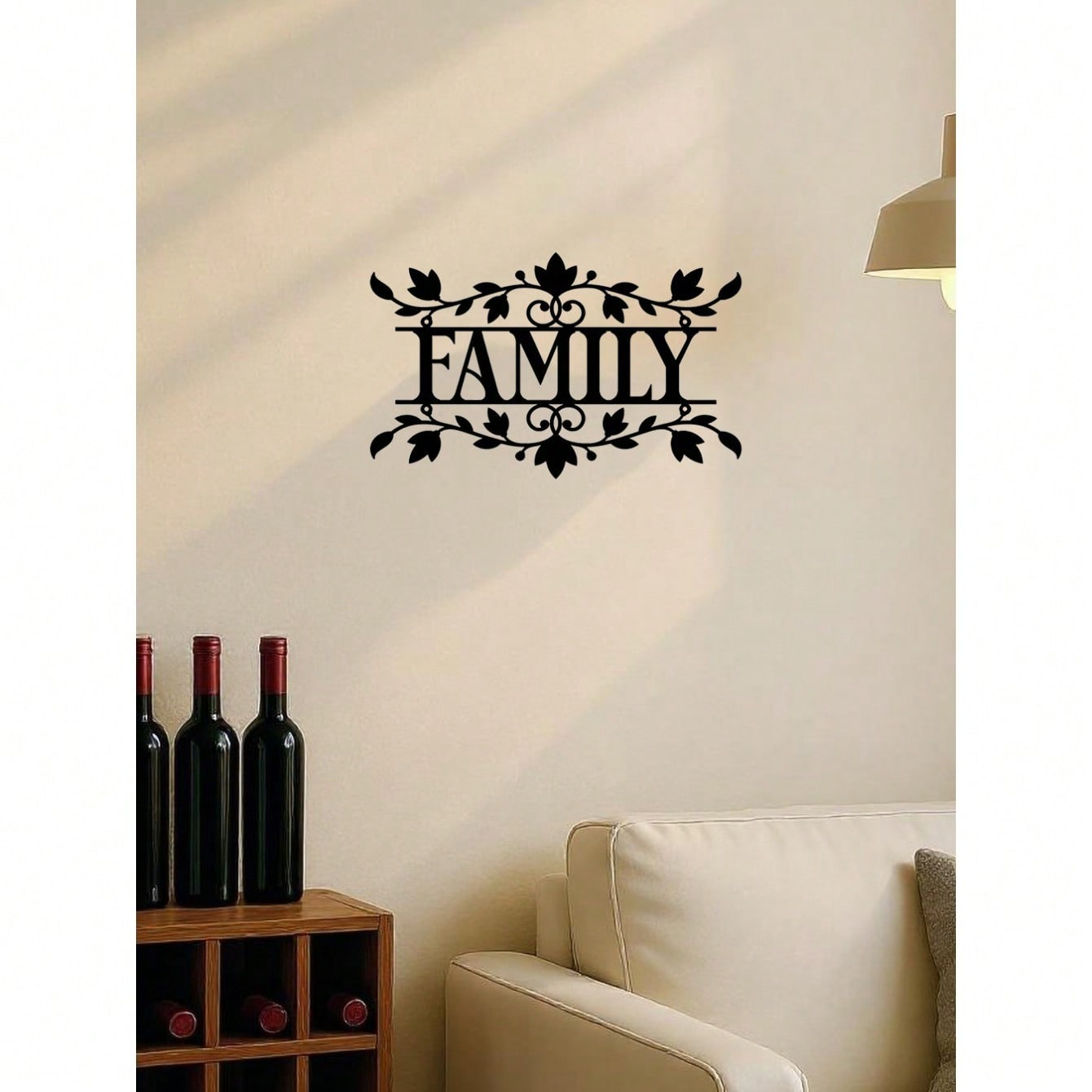 1pc "Family with Leaves" Wall Art Elevate your bedroom, living room, or bathroom with this modern home decor piece. Crafted from premium waterproof and rust-resistant materials, it combines stylish elegance with lasting durability for any space,Suitable f