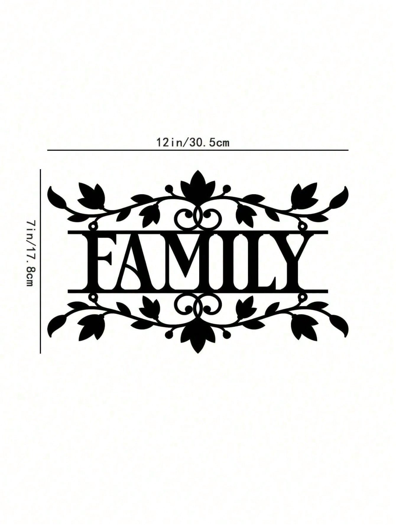 1pc "Family with Leaves" Wall Art Elevate your bedroom, living room, or bathroom with this modern home decor piece. Crafted from premium waterproof and rust-resistant materials, it combines stylish elegance with lasting durability for any space,Suitable f