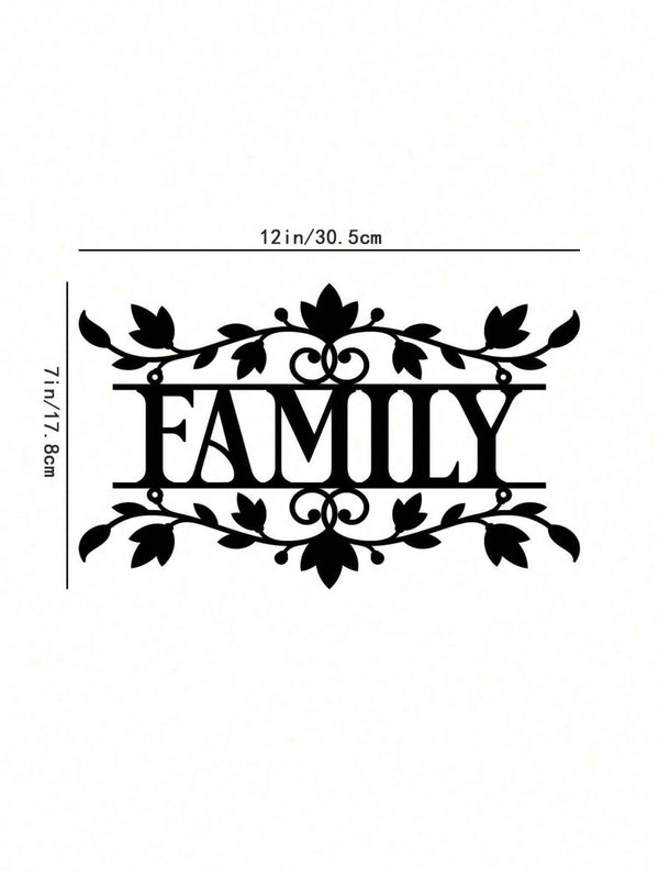 1pc "Family with Leaves" Wall Art Elevate your bedroom, living room, or bathroom with this modern home decor piece. Crafted from premium waterproof and rust-resistant materials, it combines stylish elegance with lasting durability for any space,Suitable f