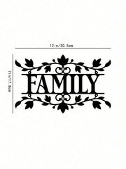 1pc "Family with Leaves" Wall Art Elevate your bedroom, living room, or bathroom with this modern home decor piece. Crafted from premium waterproof and rust-resistant materials, it combines stylish elegance with lasting durability for any space,Suitable f