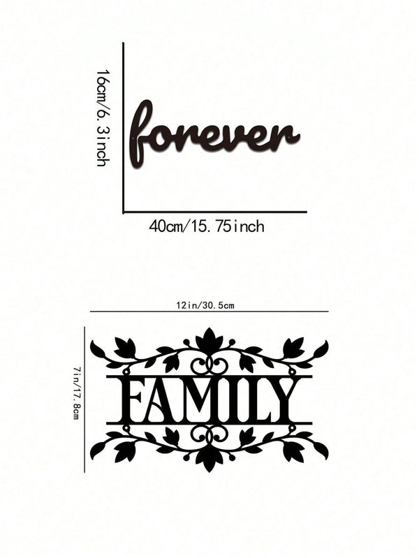 1pc "Family with Leaves" Wall Art Elevate your bedroom, living room, or bathroom with this modern home decor piece. Crafted from premium waterproof and rust-resistant materials, it combines stylish elegance with lasting durability for any space,Suitable f