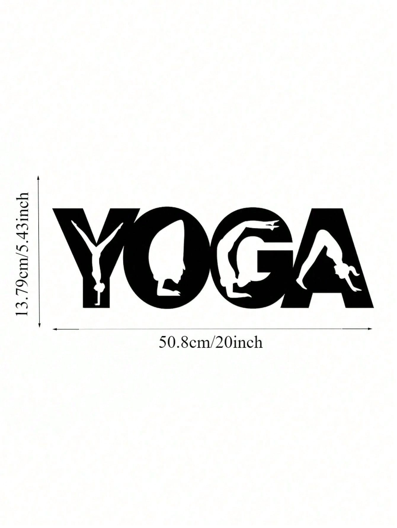 1pc Boho Yoga Poses Metal Wall Art - Inspirational Fitness Decor for Home, Office, Studio & Gym. Modern Metal Sign for Living Room, Bedroom & Yoga Spaces,Suitable for modern home decor, home decoration, room decor, bedroom decor, bathroom decor, waterproo Secondary image