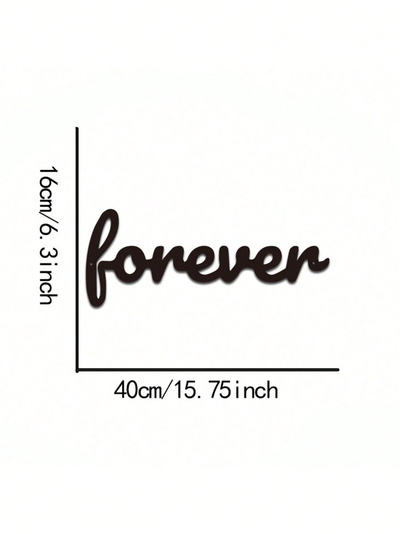 This "Forever" modern home decor piece is perfect for bedrooms, living rooms, and bathrooms. Crafted with premium materials and century-old baking paint technology, it features waterproof, rust-resistant, and fade-proof properties. The sturdy design ensur