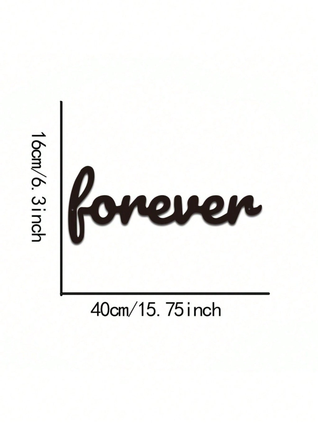This "Forever" modern home decor piece is perfect for bedrooms, living rooms, and bathrooms. Crafted with premium materials and century-old baking paint technology, it features waterproof, rust-resistant, and fade-proof properties. The sturdy design ensur