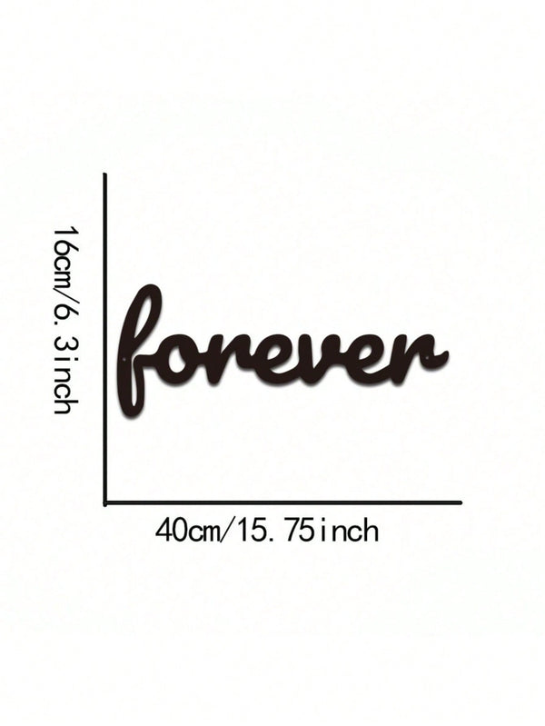 This "Forever" modern home decor piece is perfect for bedrooms, living rooms, and bathrooms. Crafted with premium materials and century-old baking paint technology, it features waterproof, rust-resistant, and fade-proof properties. The sturdy design ensur