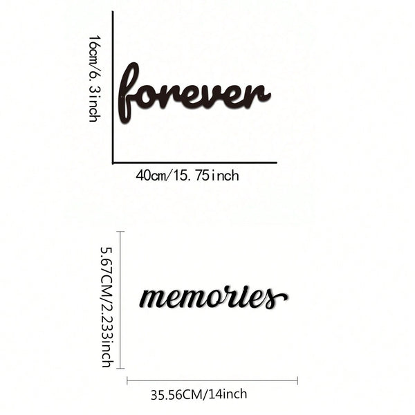 This "Forever" modern home decor piece is perfect for bedrooms, living rooms, and bathrooms. Crafted with premium materials and century-old baking paint technology, it features waterproof, rust-resistant, and fade-proof properties. The sturdy design ensur