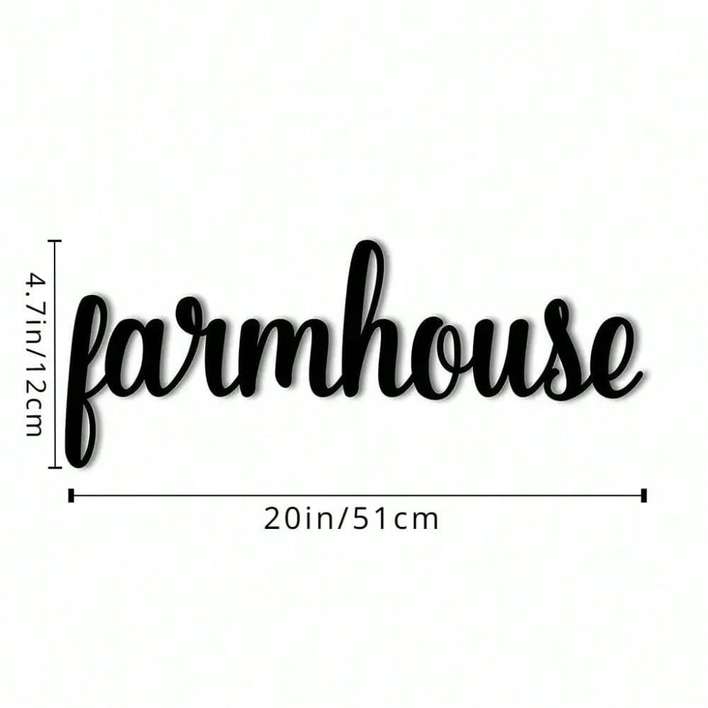 1pc Farmhouse-Style Metal Wall Art Sign, Exquisite Home Decor Accent. This beautifully crafted iron wall hanging adds a rustic charm and elegant touch to your interior wall decoration, 室内版本：Suitable for modern home decor, home decoration, room decor, bedr Secondary image