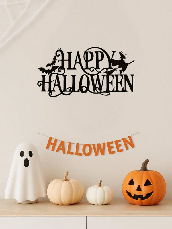 Elevate your space with this premium metal wall art featuring a "Happy Halloween" design. Crafted with durable iron and a century-old baked paint finish, it is waterproof, rust-resistant, and fade-resistant for long-lasting beauty. Easy to install and per