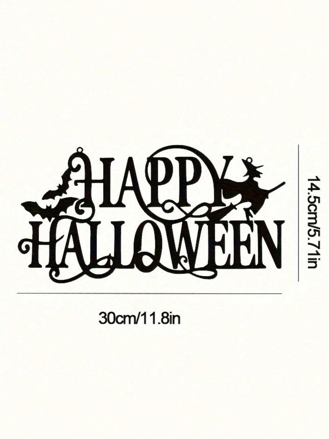 Elevate your space with this premium metal wall art featuring a "Happy Halloween" design. Crafted with durable iron and a century-old baked paint finish, it is waterproof, rust-resistant, and fade-resistant for long-lasting beauty. Easy to install and per