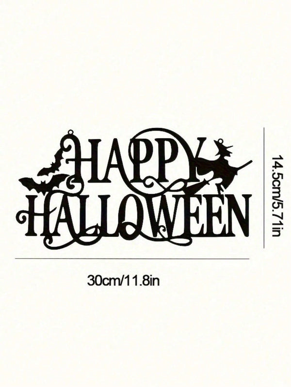 Elevate your space with this premium metal wall art featuring a "Happy Halloween" design. Crafted with durable iron and a century-old baked paint finish, it is waterproof, rust-resistant, and fade-resistant for long-lasting beauty. Easy to install and per