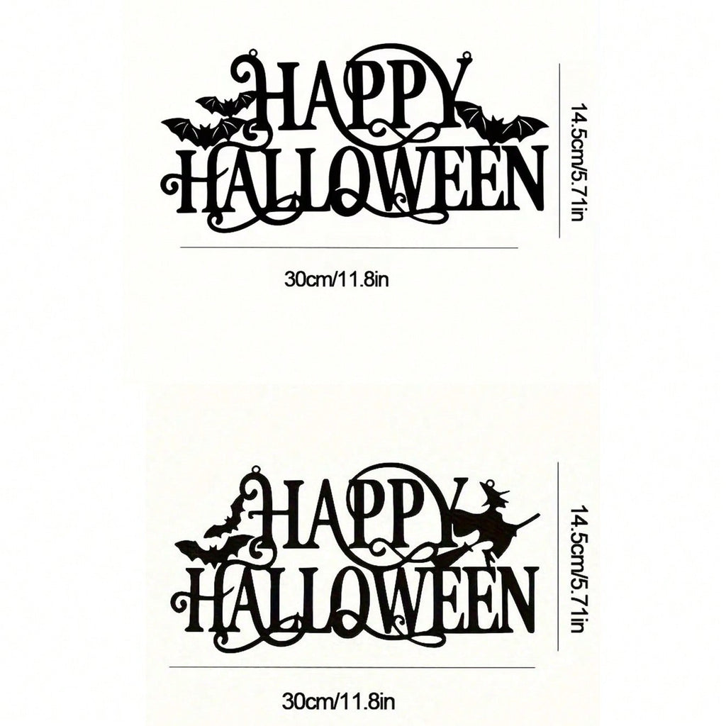 Elevate your space with this premium metal wall art featuring a "Happy Halloween" design. Crafted with durable iron and a century-old baked paint finish, it is waterproof, rust-resistant, and fade-resistant for long-lasting beauty. Easy to install and per