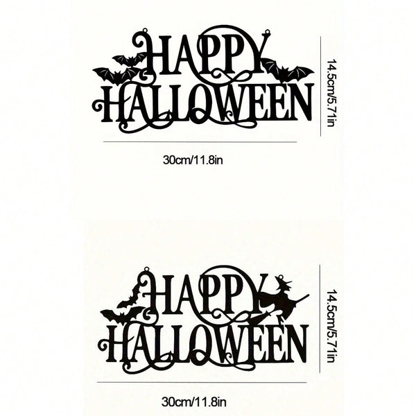 Elevate your space with this premium metal wall art featuring a "Happy Halloween" design. Crafted with durable iron and a century-old baked paint finish, it is waterproof, rust-resistant, and fade-resistant for long-lasting beauty. Easy to install and per