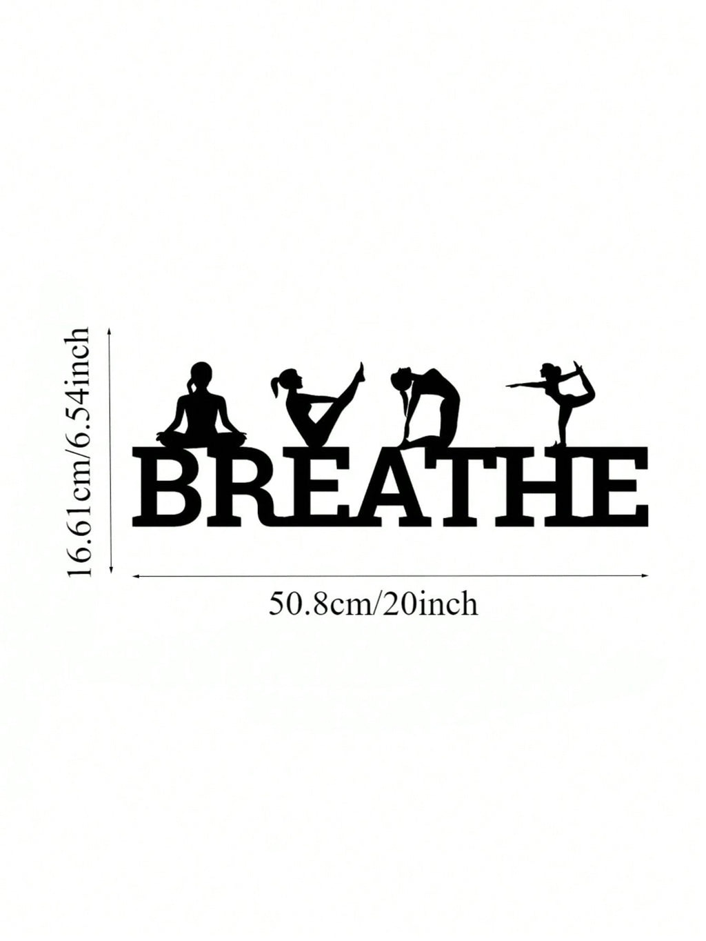 BREATHE metal wall decoration, single piece. Expertly crafted with premium texture, it adds artistic flair to gyms, dance studios, and beyond. Easy installation with exquisite metallic details for elevated aesthetics,Suitable for modern home decor, home d
