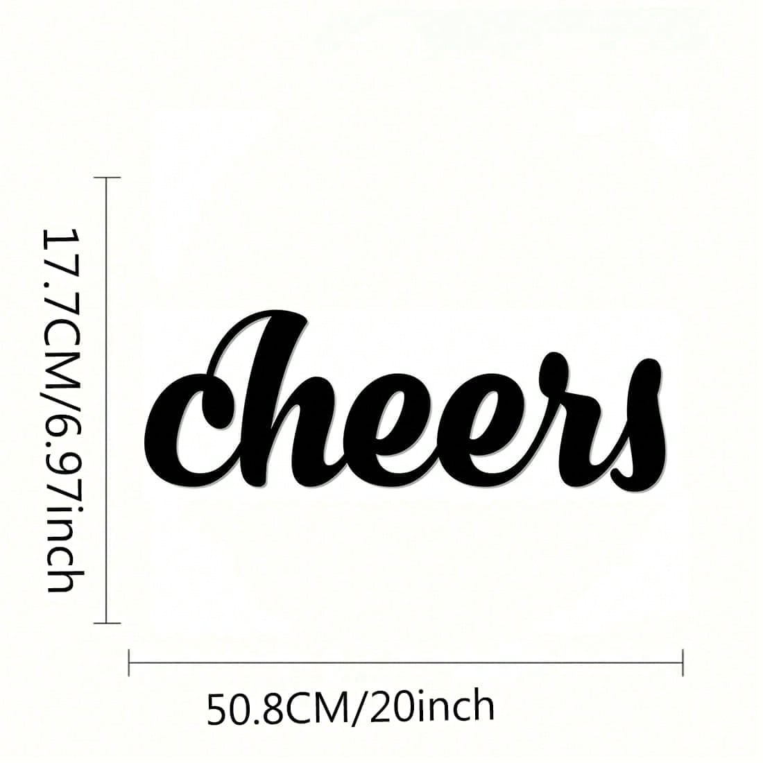 1PC Cheers Metal Wall Art: Elegant Kitchen and Bar Sign, Decorative Iron Silhouette for Stylish Wall Accents,Suitable for modern home decor, home decoration, room decor, bedroom decor, bathroom decor, waterproof, rust proof and durable,wall decor， birthda Secondary image