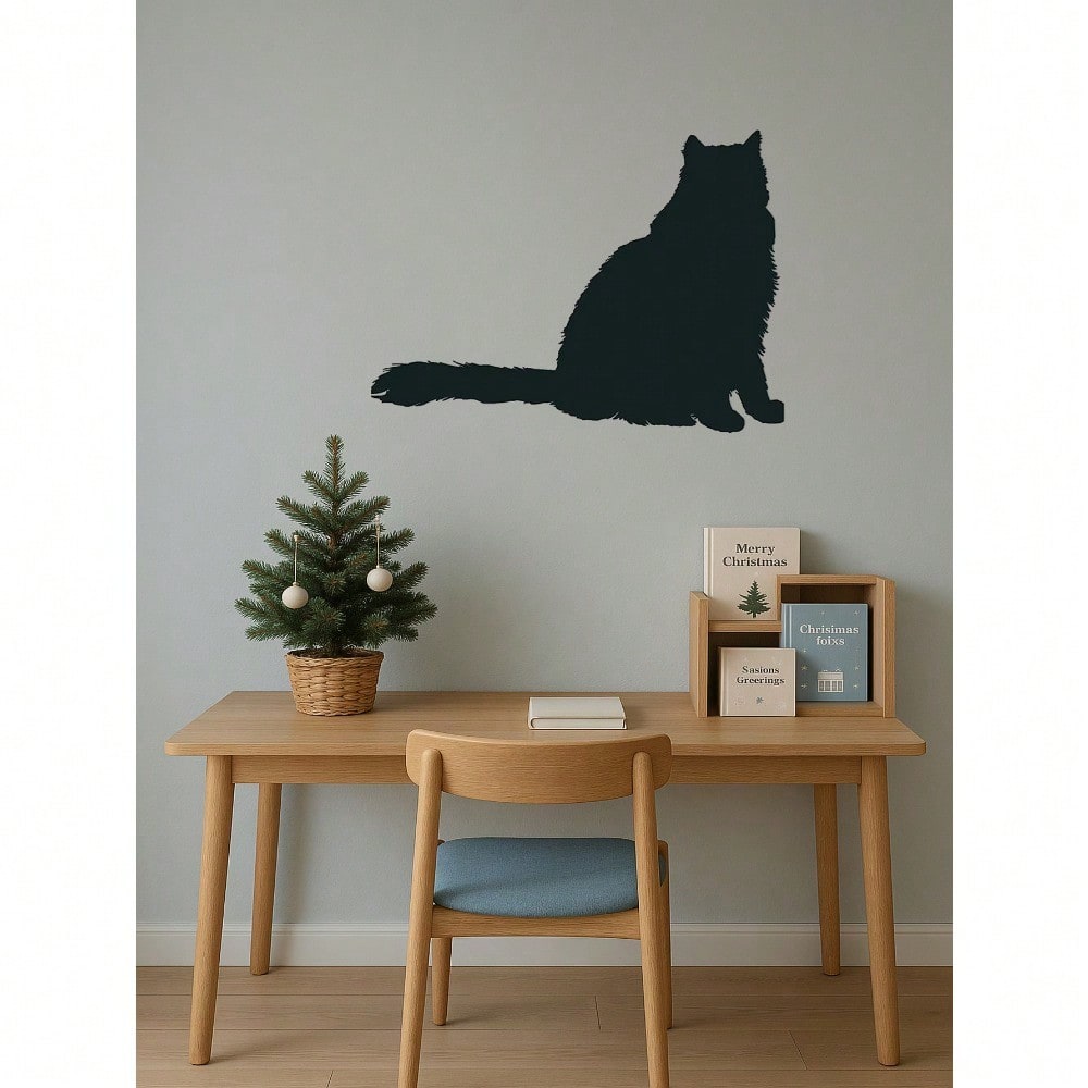 1 Pc Metal Wall Panel of Stretching Cat | Exquisite Cat Silhouette Wall Decoration Sticker. This graceful iron art silhouette showcases a fascinating hanging wall art. It adds a touch of charm and playfulness, creating a captivating atmosphere in your spa