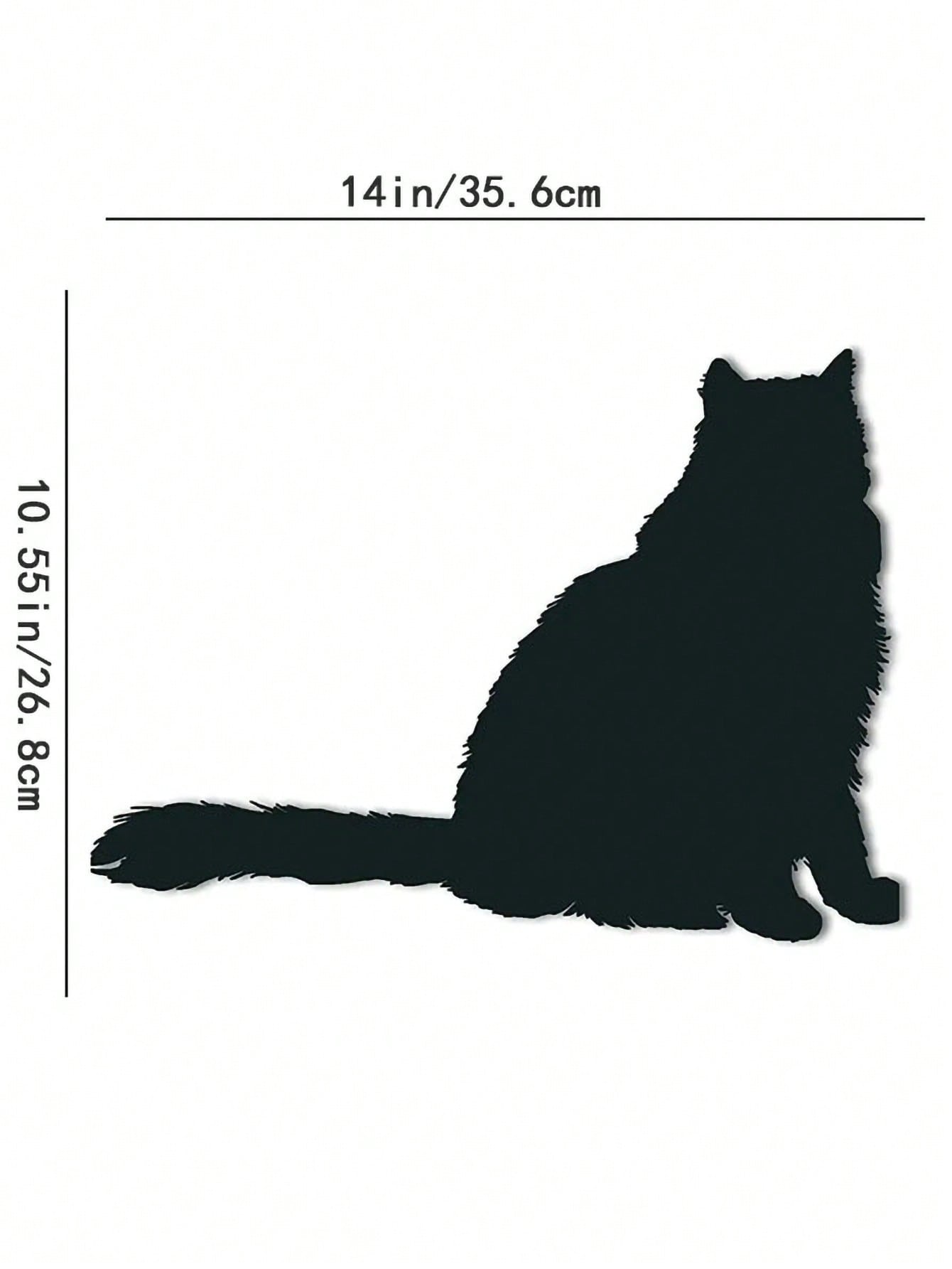 1 Pc Metal Wall Panel of Stretching Cat | Exquisite Cat Silhouette Wall Decoration Sticker. This graceful iron art silhouette showcases a fascinating hanging wall art. It adds a touch of charm and playfulness, creating a captivating atmosphere in your spa
